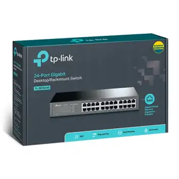 TP-LINK TL-SG1024D 10/100/1000Mbp Çelik Kasa Rackmountable Gigabit Switch