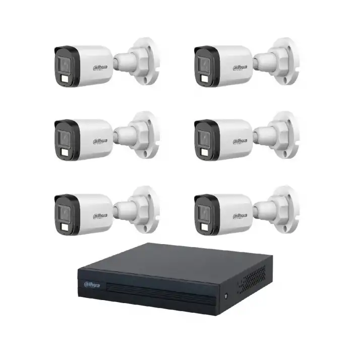 Dahua 5 Mp 6 Kameralı Sesli 30 Metre Renkli Gece Görüşlü Full Hd Kamera Seti