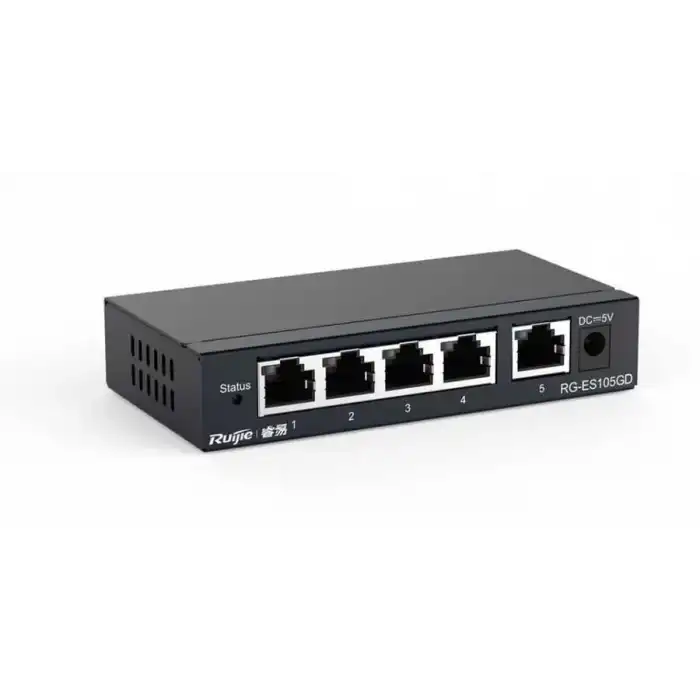 Reyee RG-ES205GC 5 Portlu, 10/100/1000 Gigabit, Yönetilebilir Switch