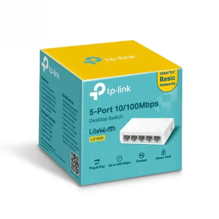 Tp-Link LS1005 5-Port 10/100 Mbps Desktop Switch