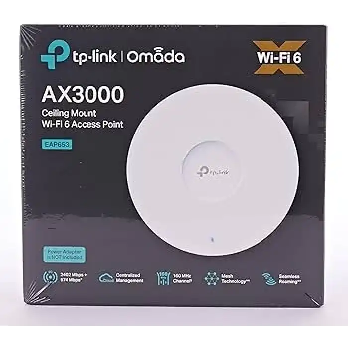 Tp-Link OMADA EAP653 AX3000 Ceiling Mount Dual-Band Wi-Fi 6 Access Point PORT 1×1Gbps RJ45 P