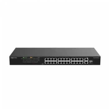 Reyee RG-ES126FGS-LP 26 Portlu, 10/100 Fast Ethernet, Tak Çalıştır Switch, 2 Gigabit Uplink, 1 Gigabit Combo, 24 Port PoE+ (180W)