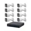 Dahua 2MP 8 Kameralı 30 Metre Renkli Gece Görüşlü Full Hd Güvenlik Kamera Seti