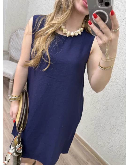 Basic Elbise Lacivert