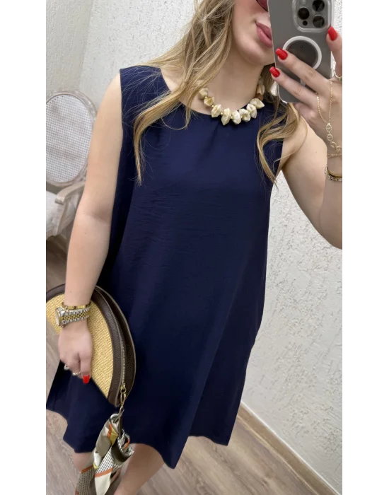 Basic Elbise Lacivert