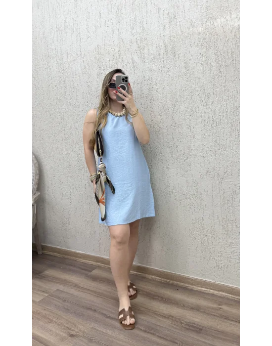 Basic Elbise Mavi