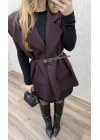 Kemerli oversize yelek