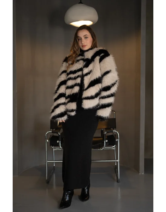 Vizon detaylı kürk