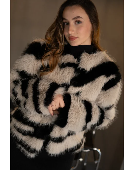 Vizon detaylı kürk