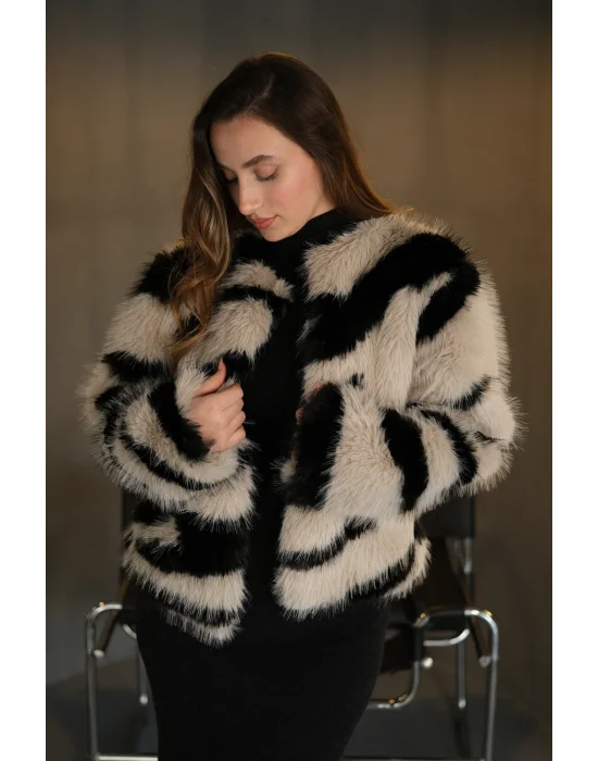 Vizon detaylı kürk