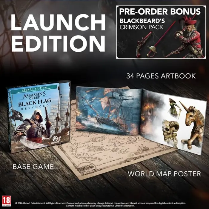 Assassin's Creed Black Flag Resynced Launch Edition İçeriği