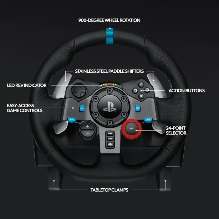 Logitech G29 Driving Force + Driving Force Shifter PlayStation 5, PlayStation 4, PlayStation 3, PC