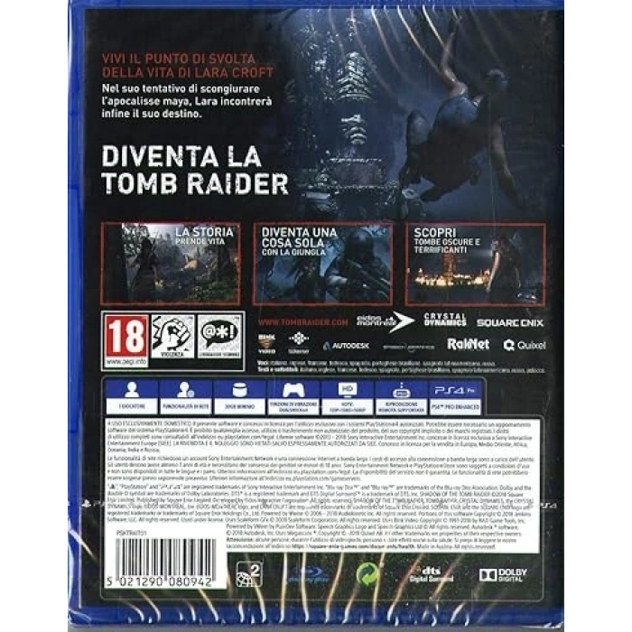 PS4 SHADOW OF THE TOMB RAIDER (R2) PEGI STD