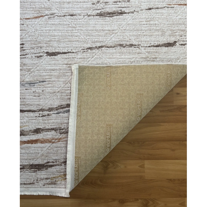 Bademli Halı Lüx Kaymaz Taban Dekoratif Halı 9014 Renkli