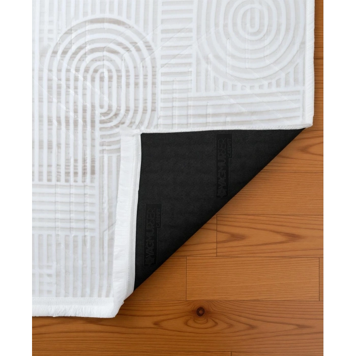 Yağmurser Ekselans Yumuşak Dokulu Kaymaz Taban Halı Yolluk 3048 Krem