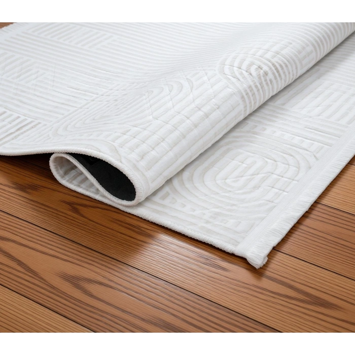 Yağmurser Ekselans Yumuşak Dokulu Kaymaz Taban Halı Yolluk 3048 Krem