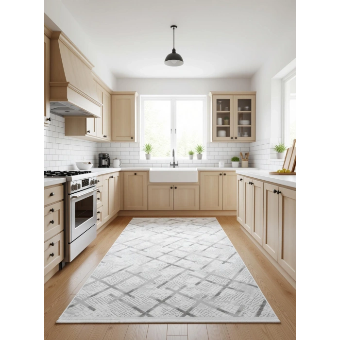 Yağmurser Ekselans Yumuşak Dokulu Kaymaz Taban Halı Yolluk 3047 Gri