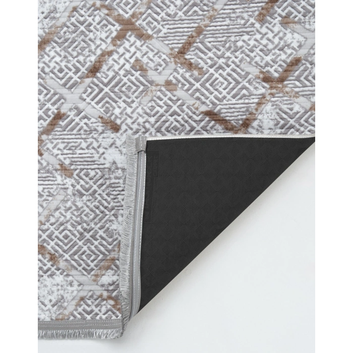 Yağmurser Ekselans Yumuşak Dokulu Kaymaz Taban Halı Yolluk 3047 Kahverengi