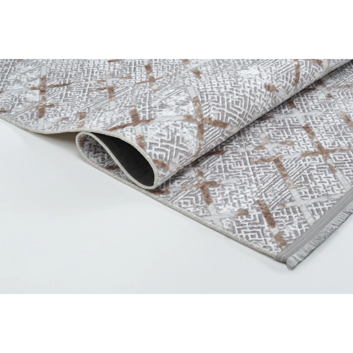 Yağmurser Ekselans Yumuşak Dokulu Kaymaz Taban Halı Yolluk 3047 Kahverengi