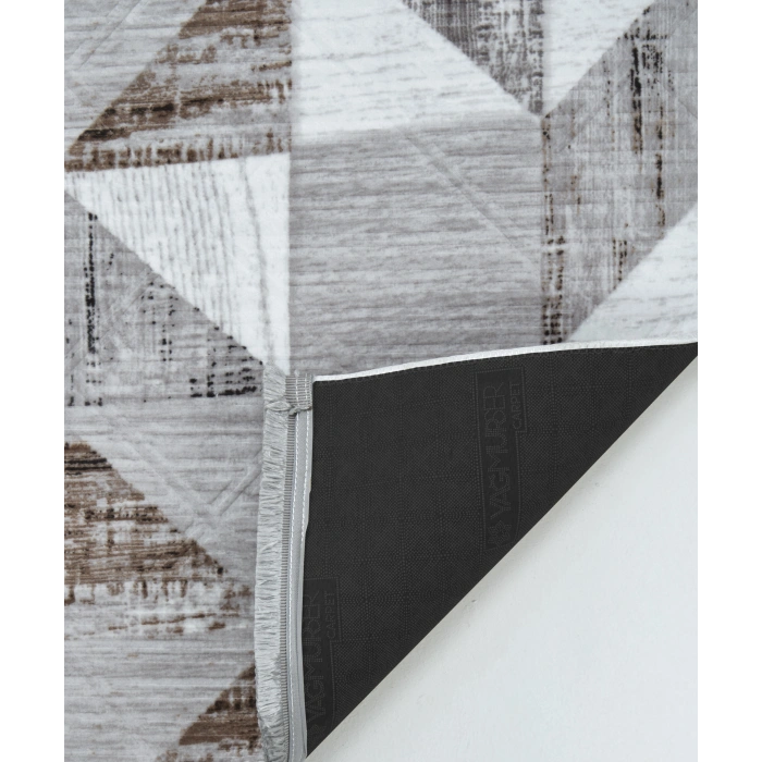 Yağmurser Ekselans Yumuşak Dokulu Kaymaz Taban Halı Yolluk 3057 Gri