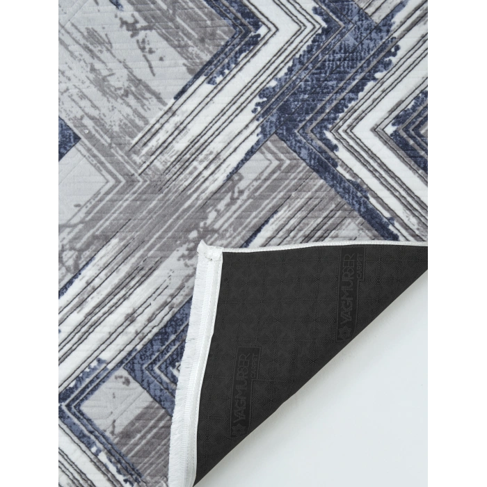 Yağmurser Ekselans Yumuşak Dokulu Kaymaz Taban Halı Yolluk 3014 Mavi