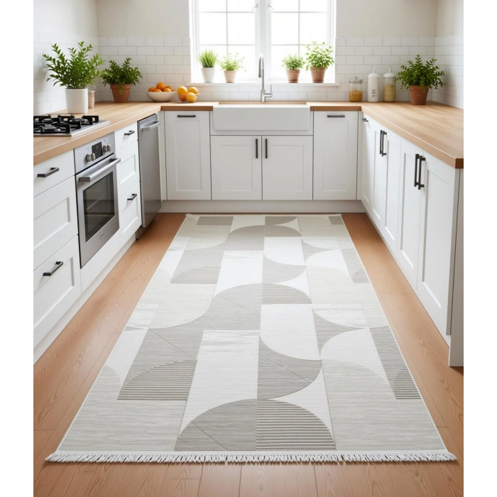 Yağmurser Ekselans Yumuşak Dokulu Kaymaz Taban Halı Yolluk 3060 Krem