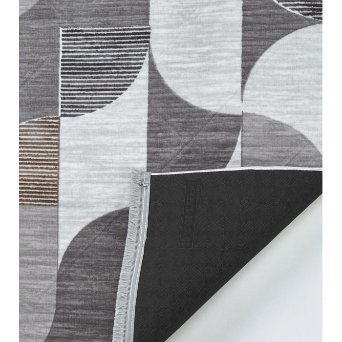 Yağmurser Ekselans Yumuşak Dokulu Kaymaz Taban Halı Yolluk 3060 Gri