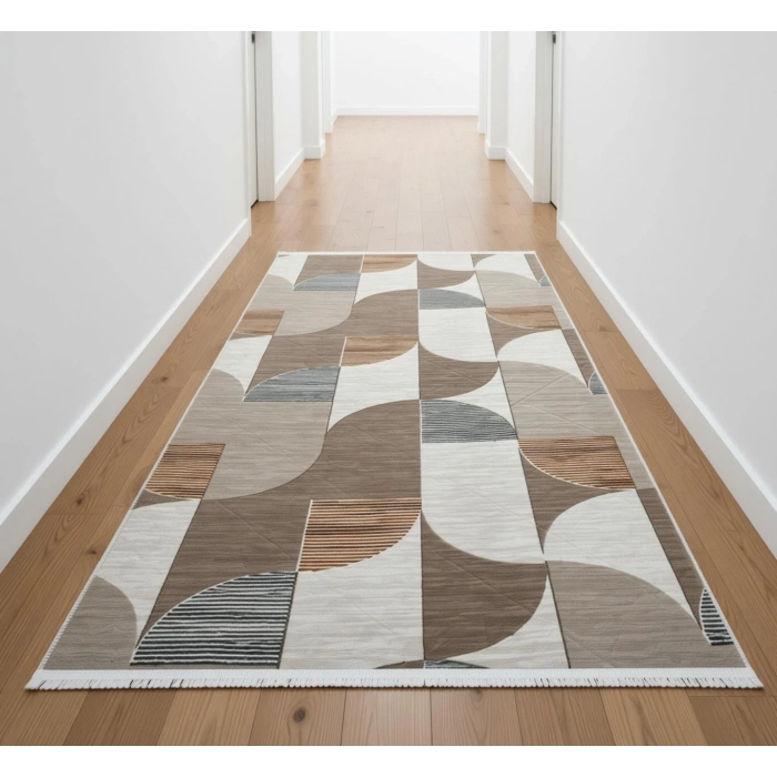 Yağmurser Ekselans Yumuşak Dokulu Kaymaz Taban Halı Yolluk 3060 Multi