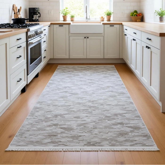 Yağmurser Lüx Yumuşak Dokulu Kaymaz Taban Halı Yolluk 3015 Vizon