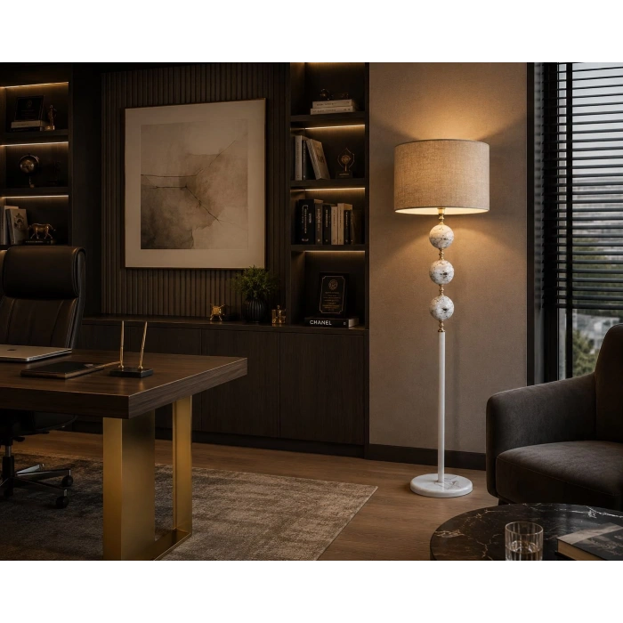Küre Detaylı Modern Lambader - Dekoratif Abajur