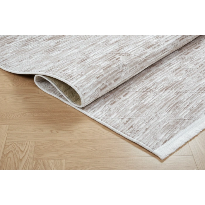 Yağmurser Lüx Yumuşak Dokulu Kaymaz Taban Halı Yolluk 3015 Vizon