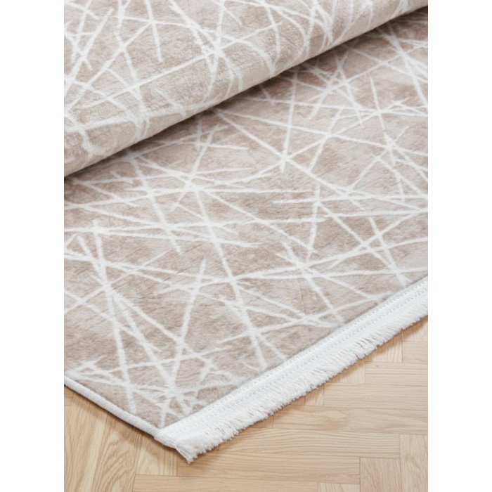 Yağmurser Lüx Yumuşak Dokulu Kaymaz Taban Halı Yolluk 3042 Vizon