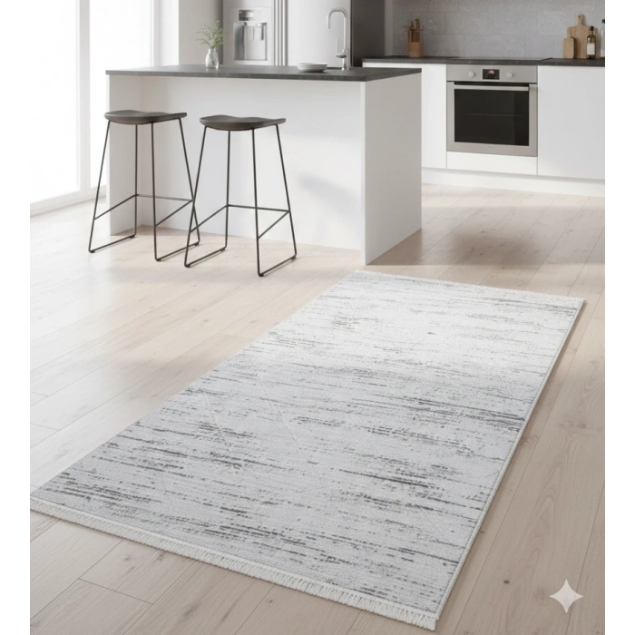 Yağmurser Lüx Yumuşak Dokulu Kaymaz Taban Halı Yolluk 3055 Gri