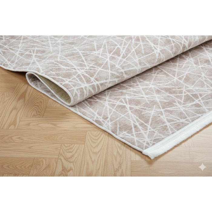 Yağmurser Lüx Yumuşak Dokulu Kaymaz Taban Halı Yolluk 3042 Vizon