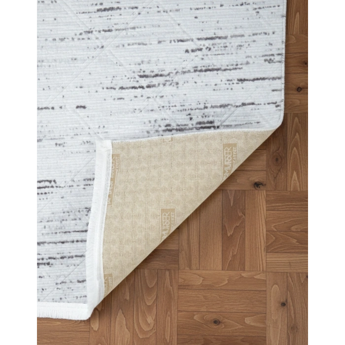 Yağmurser Lüx Yumuşak Dokulu Kaymaz Taban Halı Yolluk 3055 Gri