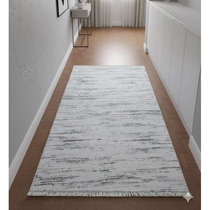 Yağmurser Lüx Yumuşak Dokulu Kaymaz Taban Halı Yolluk 3055 Gri