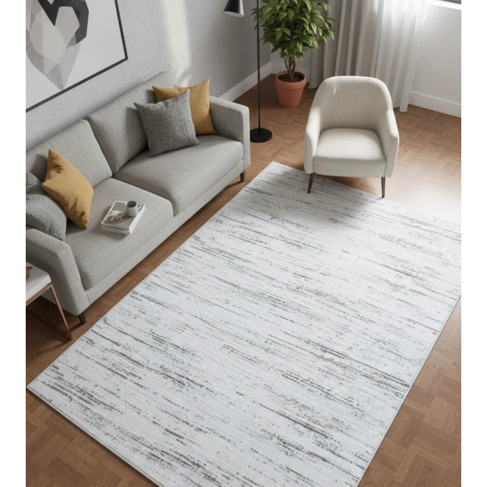 Yağmurser Lüx Yumuşak Dokulu Kaymaz Taban Halı Yolluk 3055 Gri