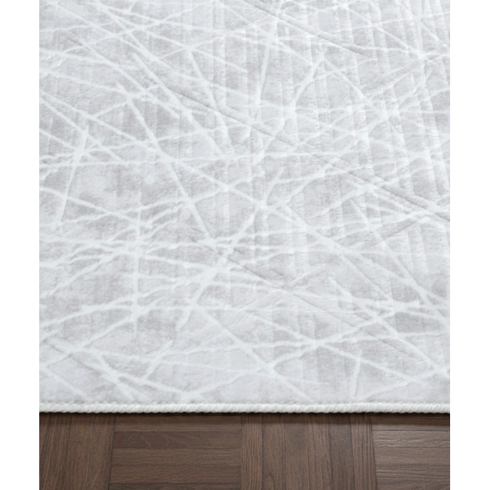 Yağmurser Lüx Yumuşak Dokulu Kaymaz Taban Halı Yolluk 3042 Gri