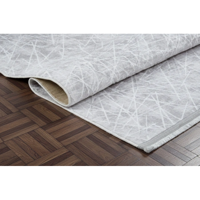 Yağmurser Lüx Yumuşak Dokulu Kaymaz Taban Halı Yolluk 3042 Gri