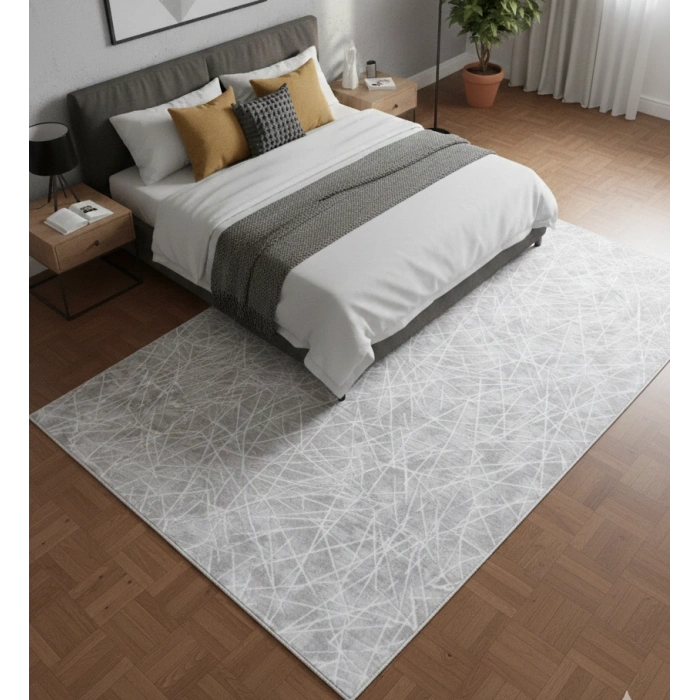 Yağmurser Lüx Yumuşak Dokulu Kaymaz Taban Halı Yolluk 3042 Gri