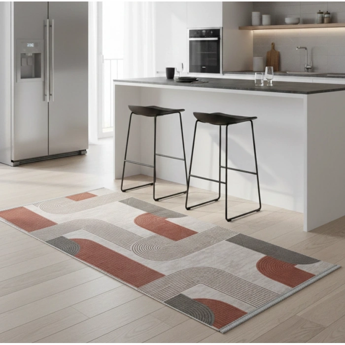 Yağmurser Lüx Yumuşak Dokulu Kaymaz Taban Halı Yolluk 3063 Multi