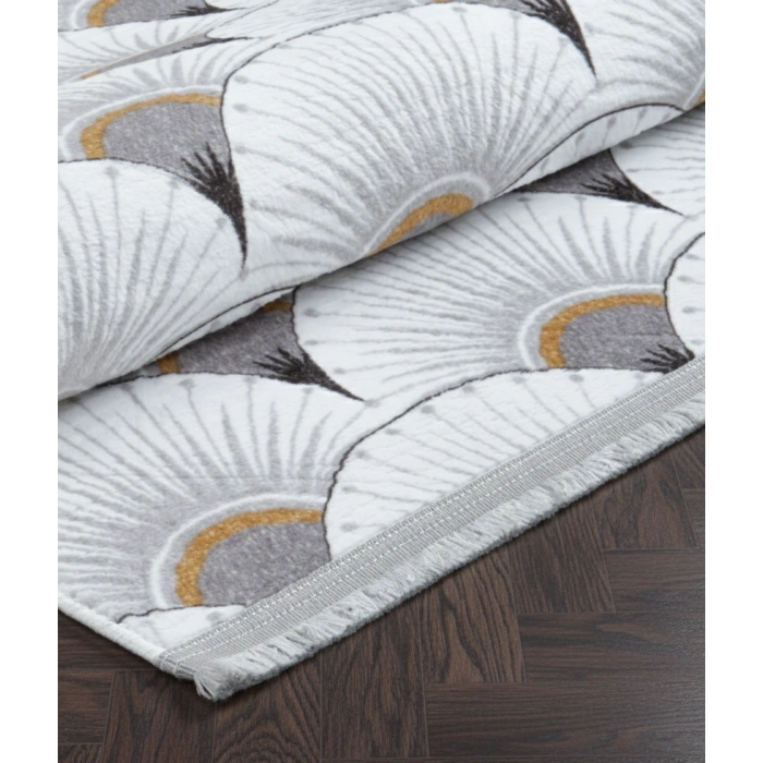 Yağmurser Lüx Yumuşak Dokulu Kaymaz Taban Halı Yolluk 3062 Gri