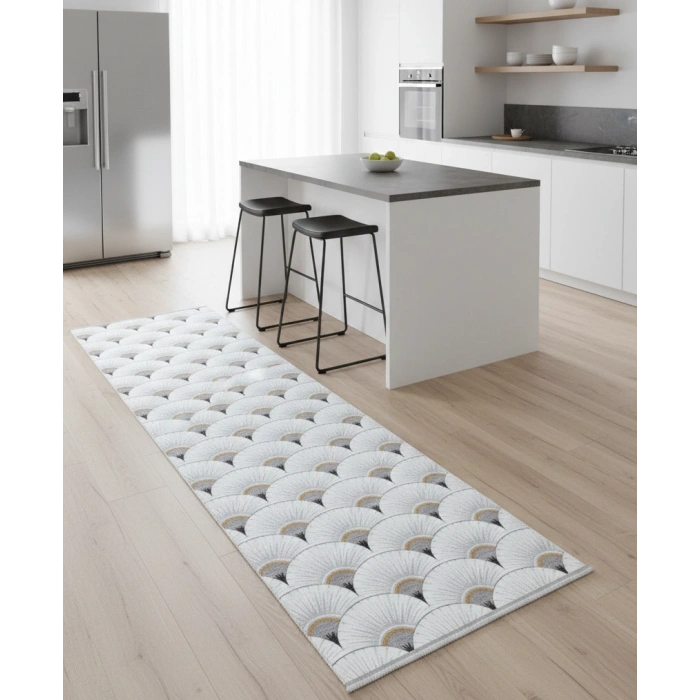 Yağmurser Lüx Yumuşak Dokulu Kaymaz Taban Halı Yolluk 3062 Gri