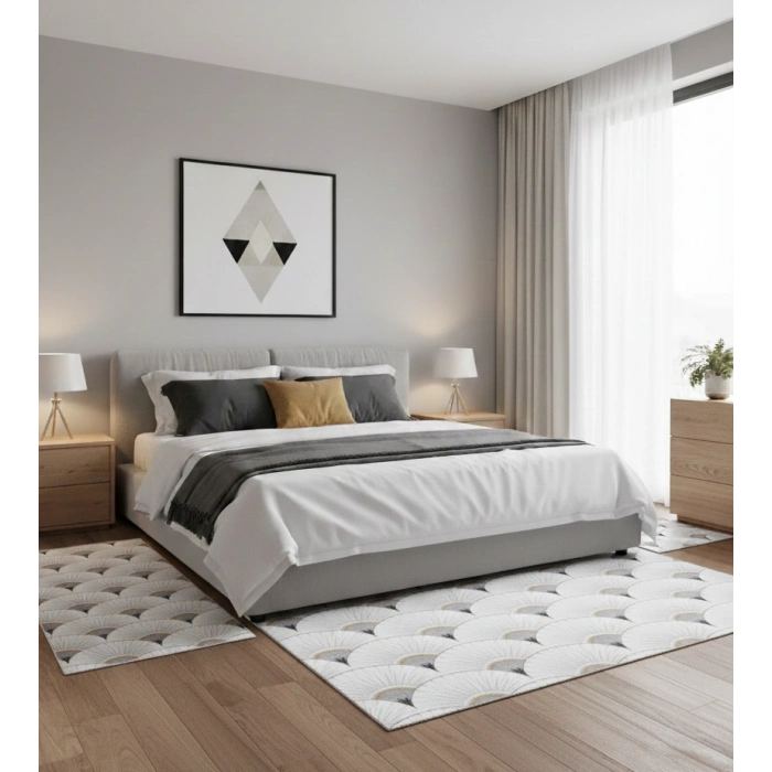 Yağmurser Lüx Yumuşak Dokulu Kaymaz Taban Halı Yolluk 3062 Gri