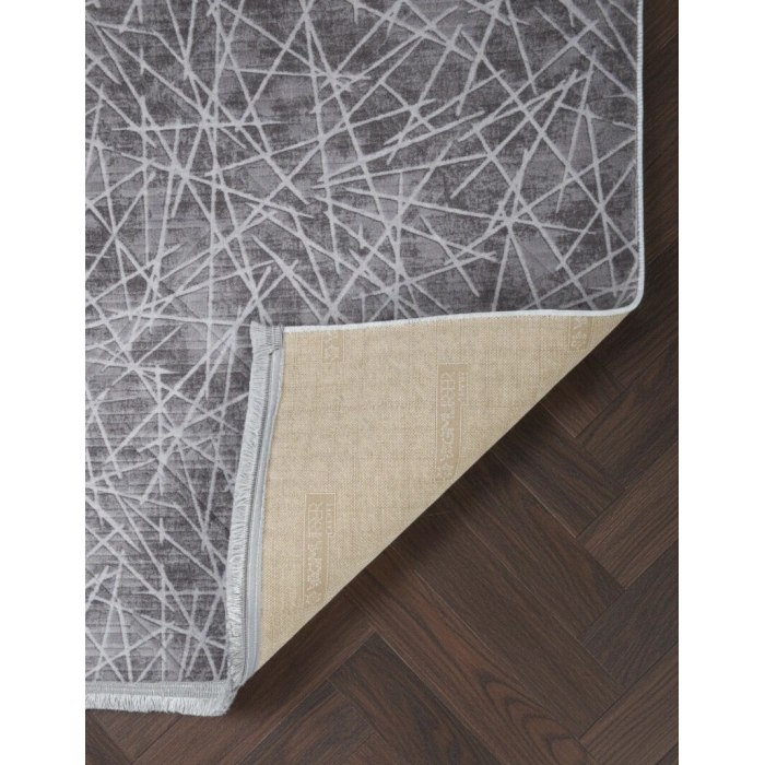 Yağmurser Lüx Yumuşak Dokulu Kaymaz Taban Halı Yolluk 3042 Antrasit