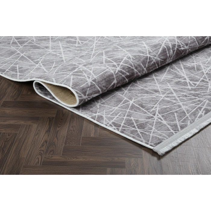 Yağmurser Lüx Yumuşak Dokulu Kaymaz Taban Halı Yolluk 3042 Antrasit