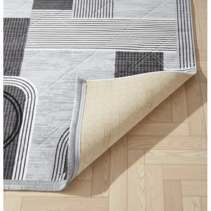 Yağmurser Lüx Yumuşak Dokulu Kaymaz Taban Halı Yolluk 3063 Gri