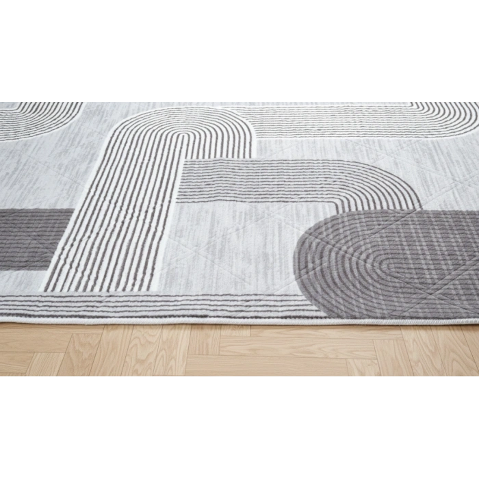 Yağmurser Lüx Yumuşak Dokulu Kaymaz Taban Halı Yolluk 3063 Gri