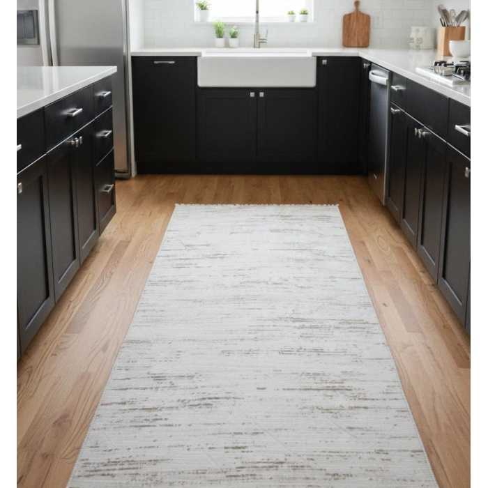 Yağmurser Lüx Yumuşak Dokulu Kaymaz Taban Halı Yolluk 3055 Vizon