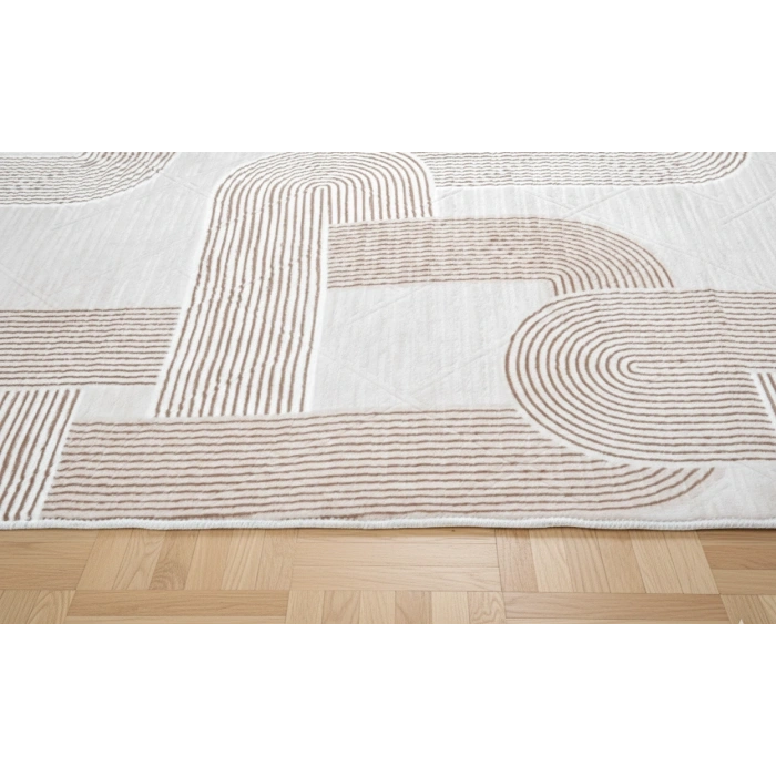 Yağmurser Lüx Yumuşak Dokulu Kaymaz Taban Halı Yolluk 3063 Vizon